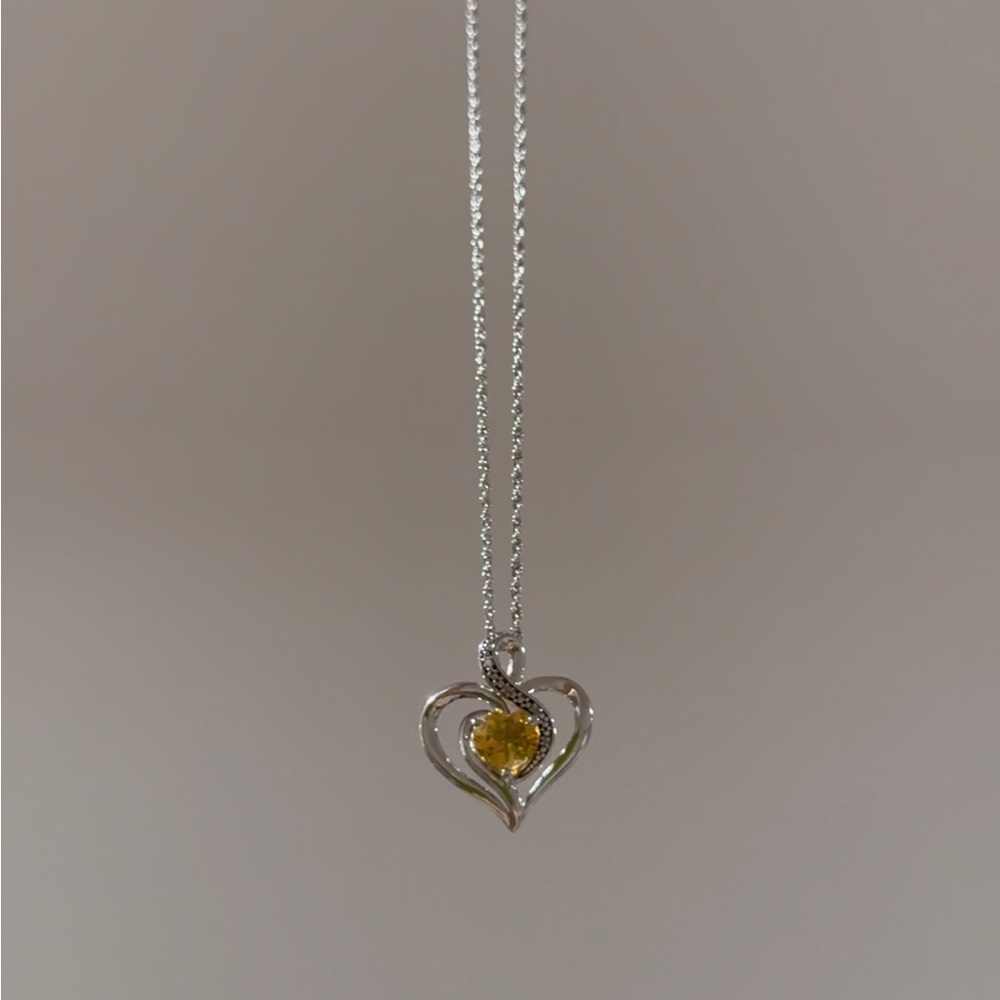 Citrine silver necklace from Macy’s